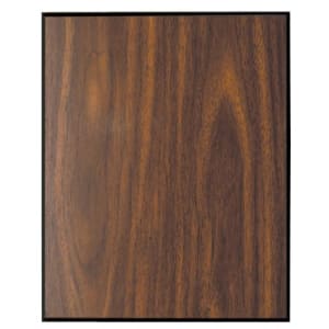 10 1/2″ x 13″ Walnut Finish Plaque with 45 Degree Bevel Black Edge