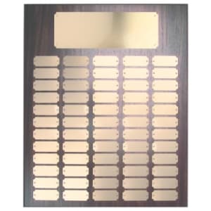 60 Gold Plate Walnut Finish Completed Perpetual Plaque