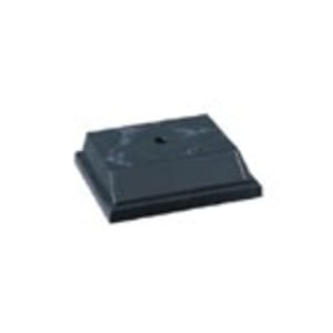 3 5/8″ x 4 3/8″ Black Marble Centerhole Countersunk Weighted Plastic Base