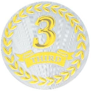 2″ Metallic 3rd Place Mylar