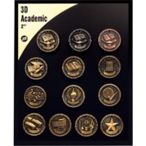 2″ Academic 3D Medal Display Set