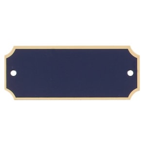 2 1/2″ x 1″ x .020″ Laserable Black Brass Perpetual Plate with Gold Border