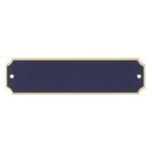 3 1/4″ x 1″  x .020″ Laserable Black Brass Perpetual Plate with Gold Border