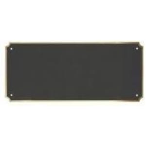 6 1/2″ x 2 3/4″ x .020″ Laserable Black Brass Perpetual Plate with Gold Border