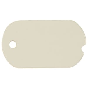 1 1/8″ x 2″ White Sublimatable Notched Dog Tag
