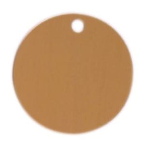 1 1/2″ x .020″ Solid Brass Round Key Tag