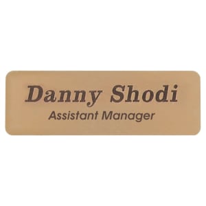 2 3/4″ x 7/8″ Gold Brass Name Badge Plate