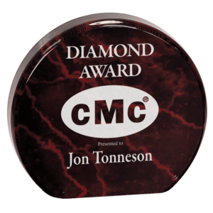 5 1/2″ Red Marble Acrylic Circle