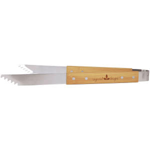 14″ Bamboo Barbeque Tongs