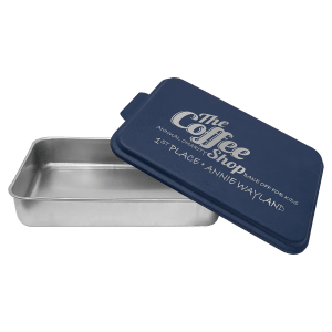 9″ x 13″ Aluminum Cake Pan with Navy Blue Lid