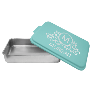 9″ x 13″ Aluminum Cake Pan with Teal Lid
