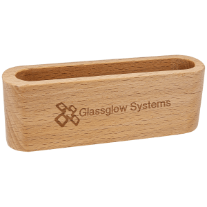 4 1/2″ Beech Wood Business Card Holder