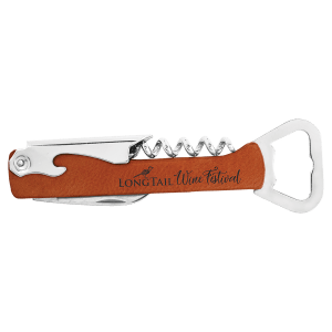 Rawhide Laserable Leatherette Wine Bottle Opener