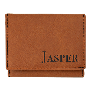 3″ x 4″ Rawhide Laserable Leatherette Trifold Wallet