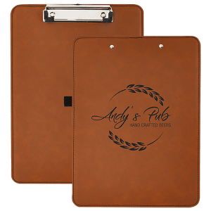 9″ x 12 1/2″ Rawhide Laserable Leatherette Clipboard