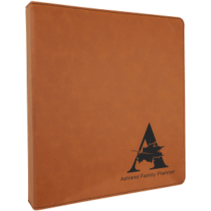 10 1/2″ x 11 1/2″ Rawhide Laserable Leatherette 3 Ring Binder with 1″ Slant D Rings