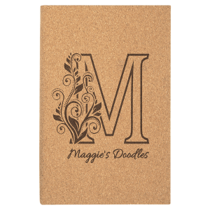 5 1/4″ x 8 1/4″ Cork Sketch Book with Unlined Notepad