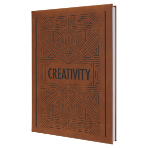 7″ x 9 3/4″ Rawhide Laserable Leatherette Sketch Book with Unlined Notepad