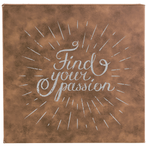10″ x 10″ Rustic/Silver Laserable Leatherette Wall Decor with Sawtooth Hanger
