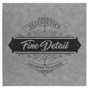 14″ x 14″ Gray Laserable Leatherette Wall Decor with Sawtooth Hanger