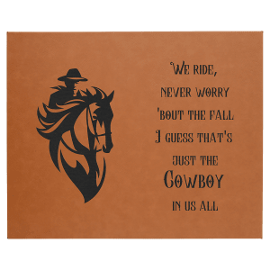 16″ x 20″ Rawhide Laserable Leatherette Wall Decor with Sawtooth Hanger
