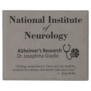 9″ x 12″ Gray Laserable Leatherette Plaque