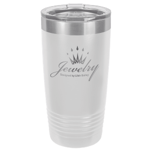 Polar Camel 20 oz. White Ringneck Tumbler with Standard Lid