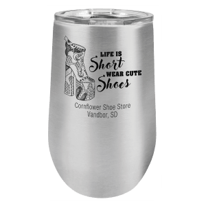 Polar Camel 16 oz. Stainless Steel Stemless Wine Tumbler with Standard Lid