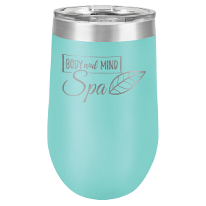 Polar Camel 16 oz. Teal Stemless Wine Tumbler with Standard Lid