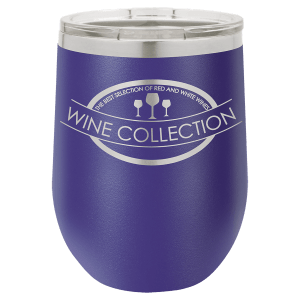 Polar Camel 12 oz. Purple Stemless Wine Tumbler with Standard Lid
