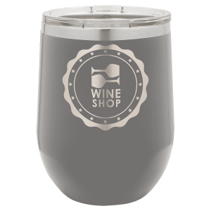 Polar Camel 12 oz. Dark Gray Stemless Wine Tumbler with Standard Lid
