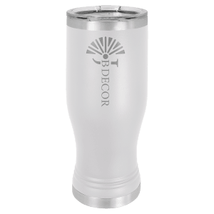 Polar Camel 20 oz. White Pilsner Tumbler with Standard Lid