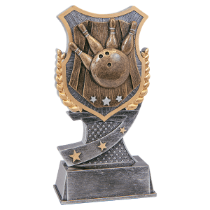 6″ Bowling Shield Award