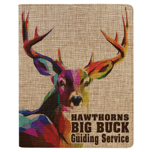9 1/2″ x 12″ Sublimatable Burlap Portfolio with Notepad