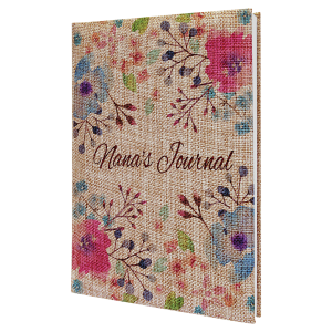 7″ x 9 3/4″ Burlap Journal with Lined Notepad
