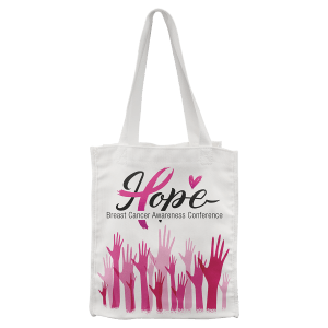 10″ x 12″ White Canvas Gift Bag with 5 1/2″ Gusset