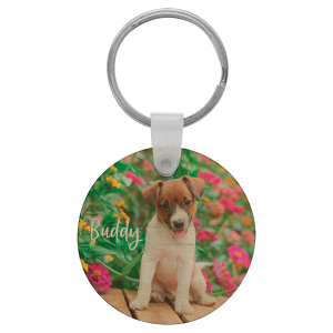 1 3/4″ Diameter Sublimatable Wood Keychain