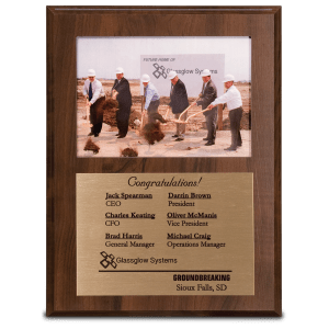 12″ x 15″ Cherry Finish Slide-In Frame Plaque with 10″ x 8″ Window