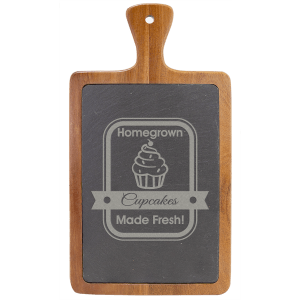 13 1/4″ x 7″ Acacia Wood/Slate Cutting Board