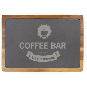 13″ x 9″ Acacia Wood/Slate Cutting Board