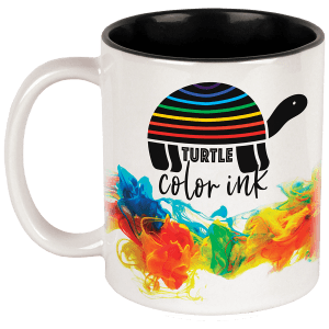 11 oz. White/Black Sublimatable Ceramic Mug