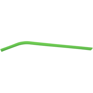 10″ Green Small Silicone Straw