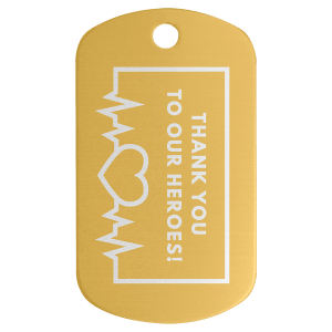 1″ x 2″ Gold Aodized Aluminum  G.I. Tag