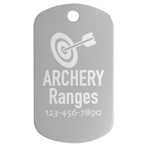 1″ x 2″ Silver Anodized Aluminum  G.I. Tag