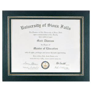13 1/4″ x 10 3/4″ Black Certificate Holder