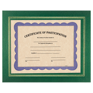 13 1/4″ x 10 3/4″ Green Certificate Holder