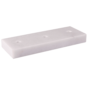 2 1/2″ x 7 1/2″ White 3 Hole Trophy Marble Lid