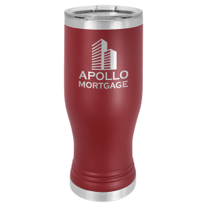 Polar Camel 20 oz. Maroon Pilsner Tumbler with Standard Lid