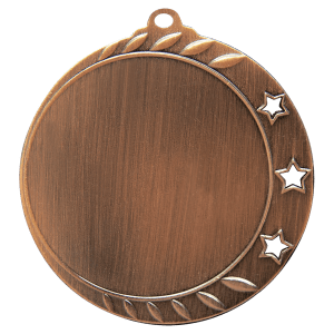 1 7/8″ Antique Bronze 3-Star 1 1/2″ Insert Holder Medal