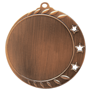 2 3/4″ Antique Bronze 3-Star 2″ Insert Holder Medal